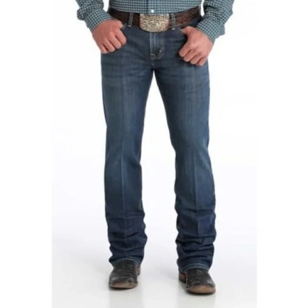 Cinch Men's Ian Mid Rise Slim Fit Bootcut Jeans Dark Stone MB30336001